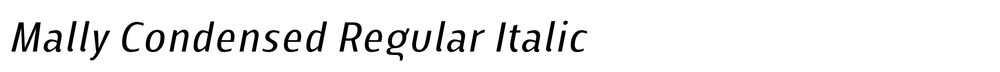 Mally Condensed Regular Italic image